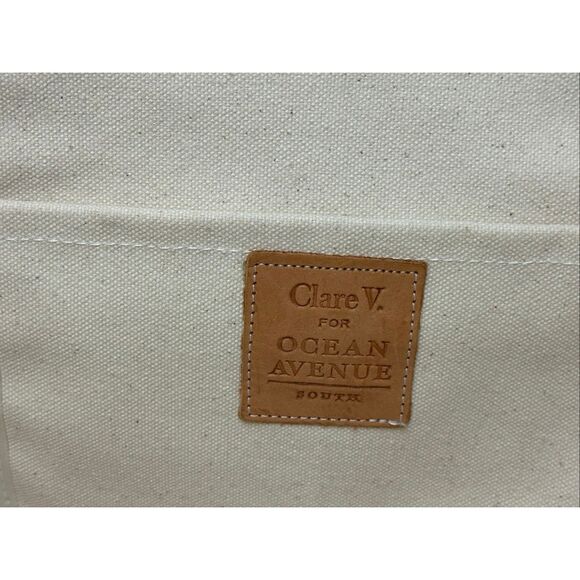 Clare V. For Ocean Avenue South Canvas Beach Tote Bag - Picture 3 of 12